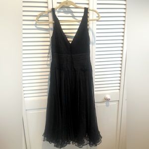 Never Worn Tadashi Collection Black Chiffon Dress
